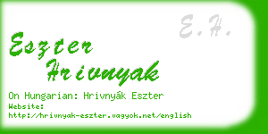eszter hrivnyak business card